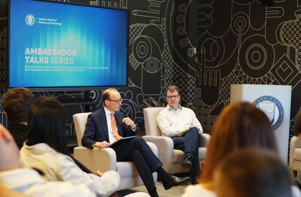 Ambassadors Talk: Austrian Ambassador H.E. Georg Diwald Visits University SSST